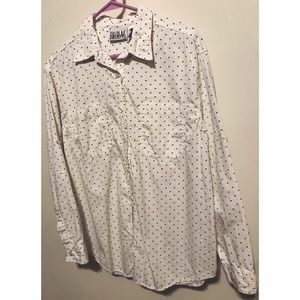 Vintage Bill Blass Polka Dot Button Shirt